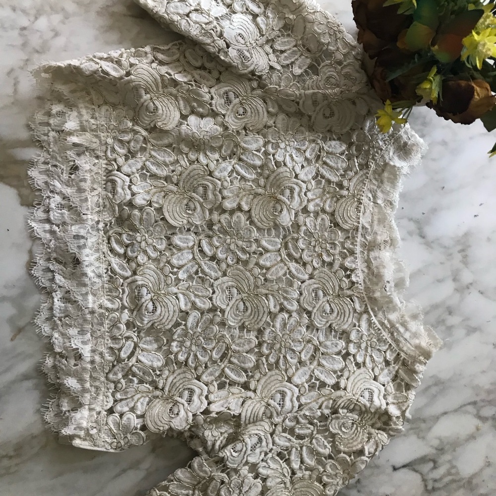 Gold Lace Crop top